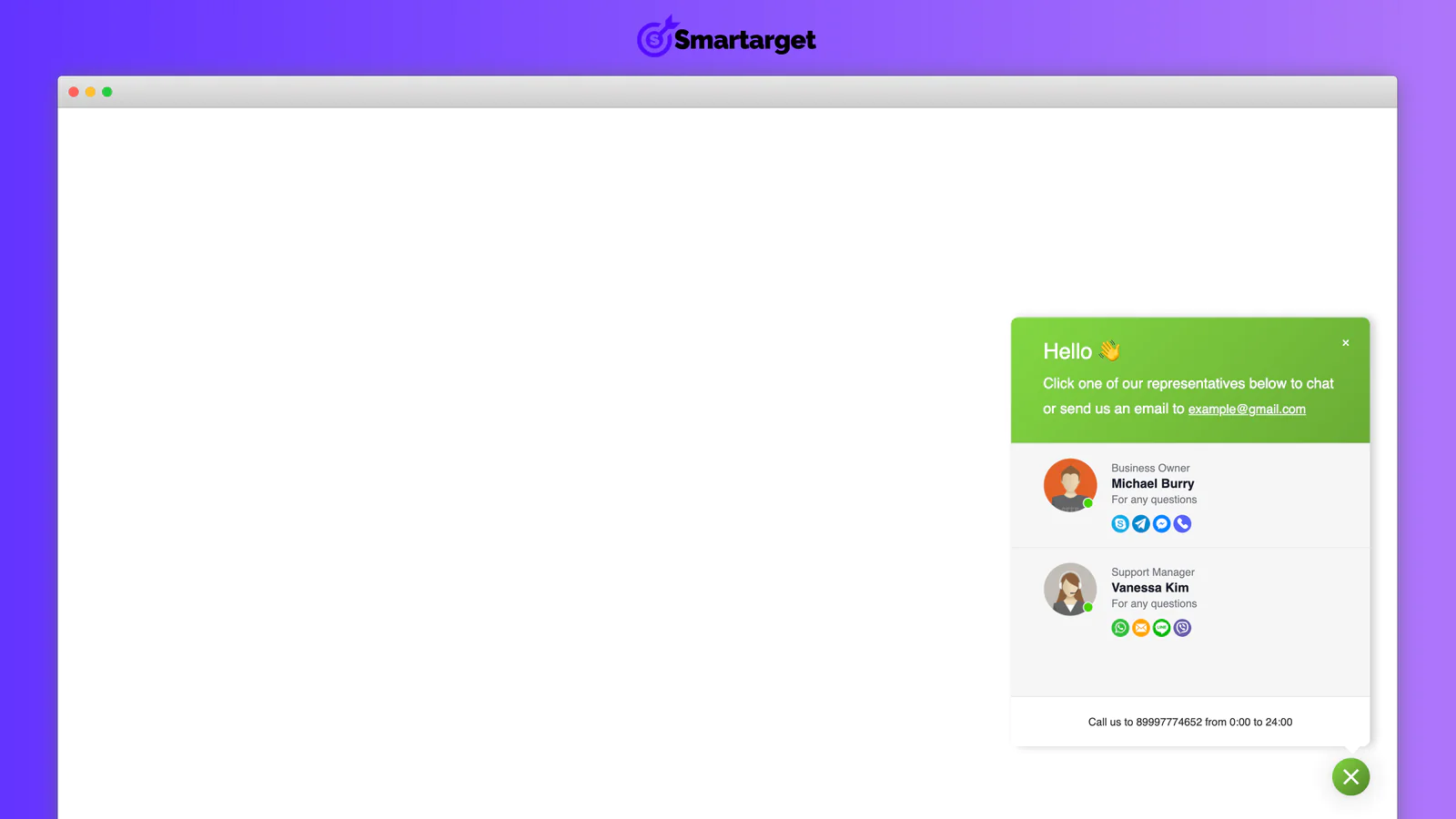 Contact Us - All in one Chat App for Snipcart